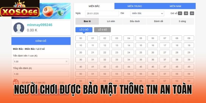 Người chơi được bảo mật thông tin an toàn